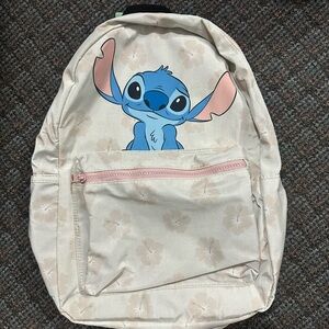 Disney Cream and Blue Stitch Backpack